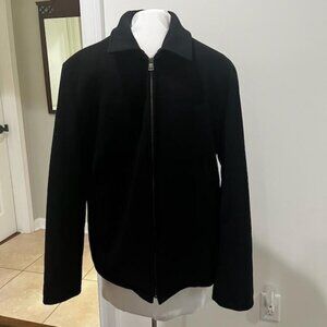 Wool Cashmere Blend Black Lined Coat Jacket  Banana Republic Men's M Preppy